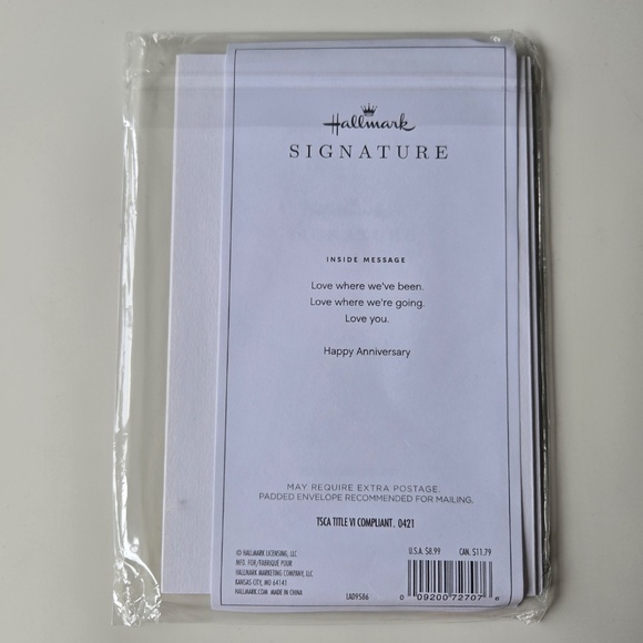 Hallmark Signature Wooden Card (Happy Anniversary) - Picture 3 of 3